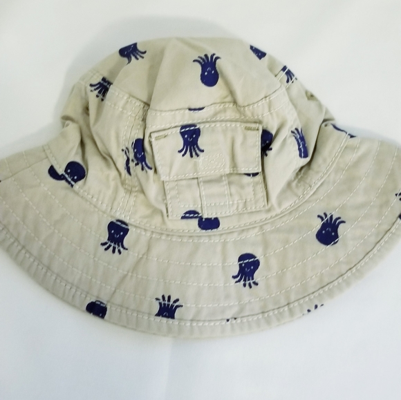 3/$25 NEW Baby Boy's Octopus Print Bucket Hat Size 3-6 Months Nwot - Picture 4 of 11